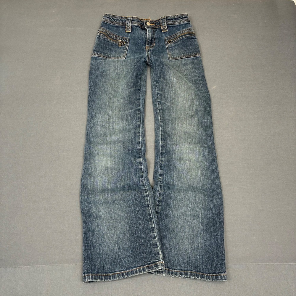 Y2K Canyon River Blues Zipper Pocket Bootcut Jeans Women's Size 12 (25x28)
